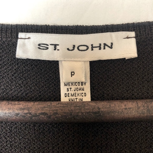 St. John Dark Brown Scoop Neck Wool Santana Knit Top Shell Camisole Size P - Picture 4 of 5